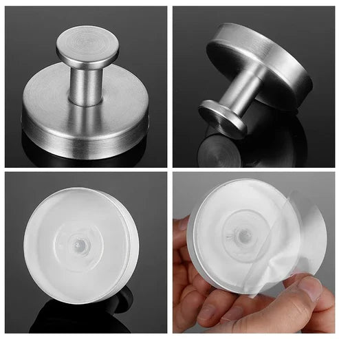 Self-Adhesive Brass Wall Hooks – Strong & Reusable (2 pcs)