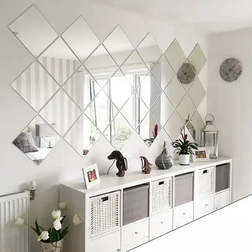 3D Acrylic Mirror Wall Stickers (Set of 4)