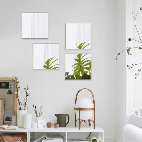 3D Acrylic Mirror Wall Stickers (Set of 4)
