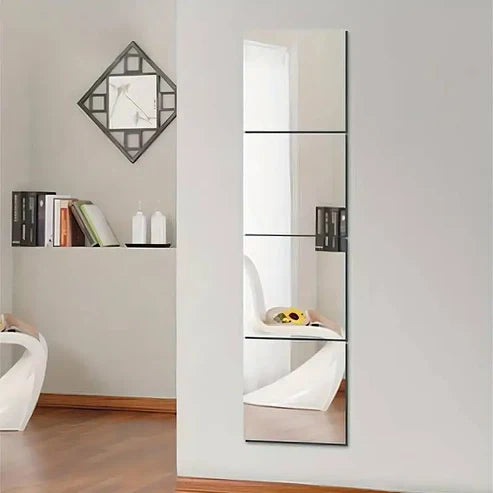 3D Acrylic Mirror Wall Stickers (Set of 4)
