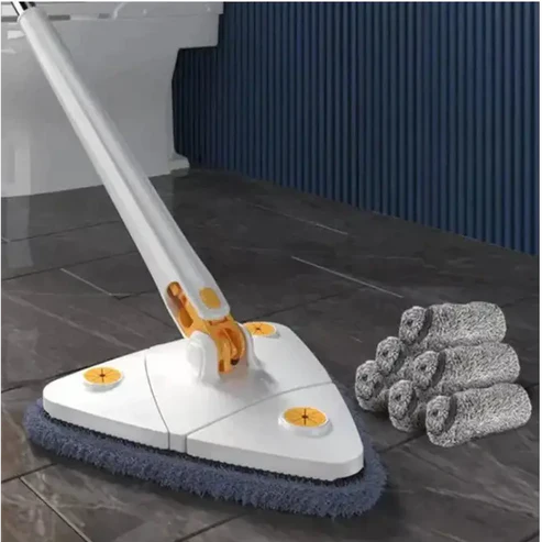 Clean360 – 360° Rotating Mop with Hands-Free Wringing+ 6 Mop Pads!