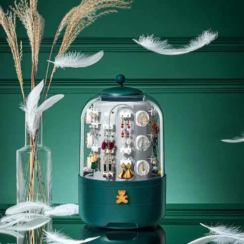 LuxeVault – Rotating Jewelry Organizer