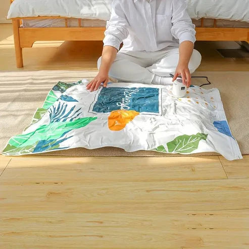 Reusable Vacuum Storage Bags + Powerful Electric Pump Included