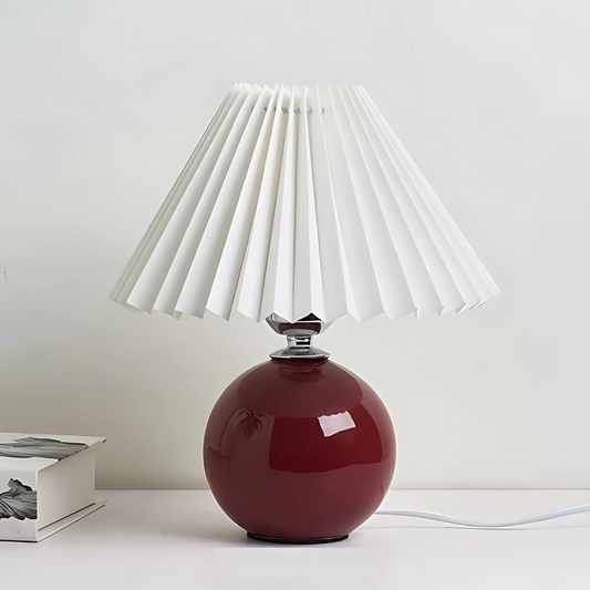Vintage Pleated Table Lamp – Classic Charm, Modern Functionality