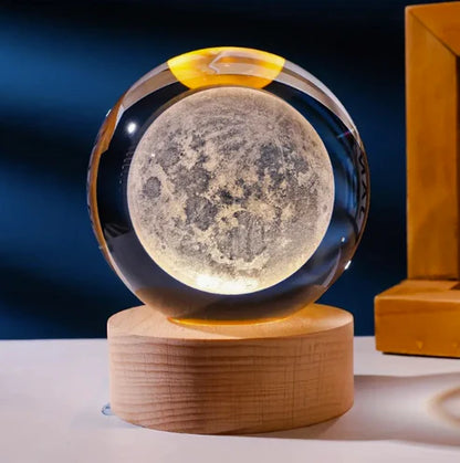 CrystalCosmos 3D Celestial Night Light