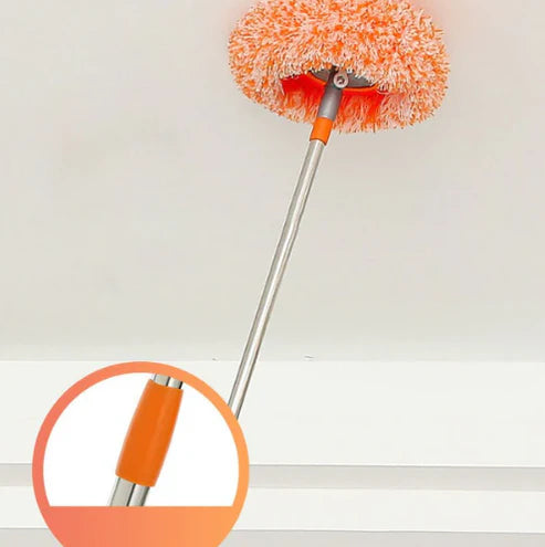 360° Microfiber Spin Mop + Extendable Handle (+ 1 free extra Microfibre head)