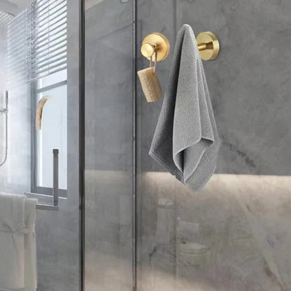 Self-Adhesive Brass Wall Hooks – Strong & Reusable (2 pcs)