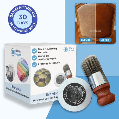 EverGloss – Universal Leather & Wood Revitalizer (+ 3 free microfibre cloths)