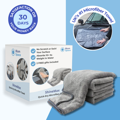 ShineMax – Quick-Dry Microfiber Towel for Car Cleaning