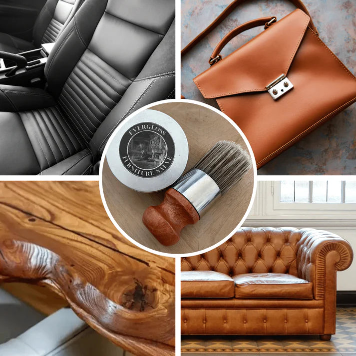 EverGloss – Universal Leather & Wood Revitalizer (+ 3 free microfibre cloths)