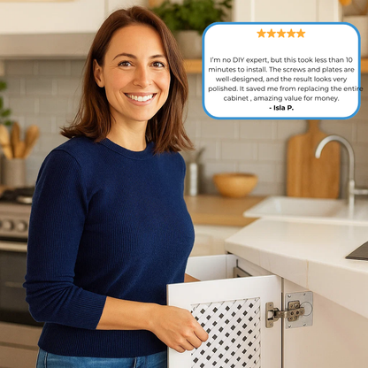 Fix’Cabinet – Stainless Steel Hinge Repair Kit (4 pcs)