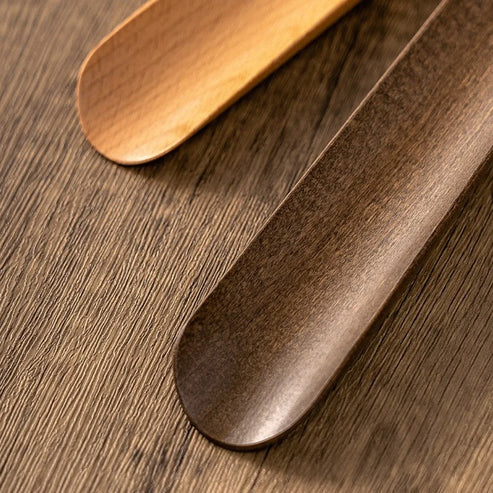 Magnetic Wooden Long-Handled Shoe Horn (With Stand)