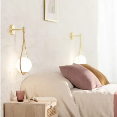 Moonlight Wall Sconce – Metal & Frosted Glass