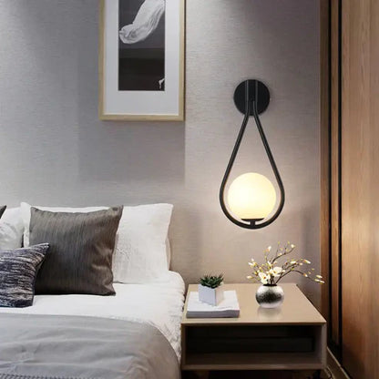 Moonlight Wall Sconce – Metal & Frosted Glass