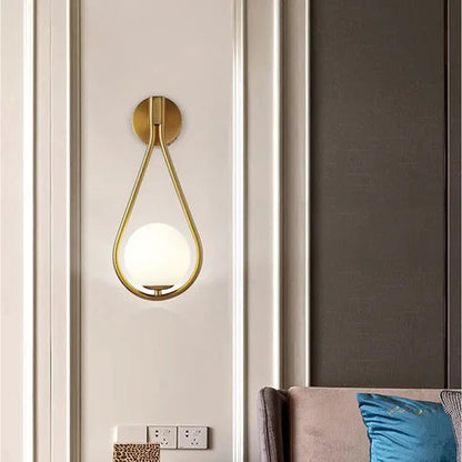 Moonlight Wall Sconce – Metal & Frosted Glass
