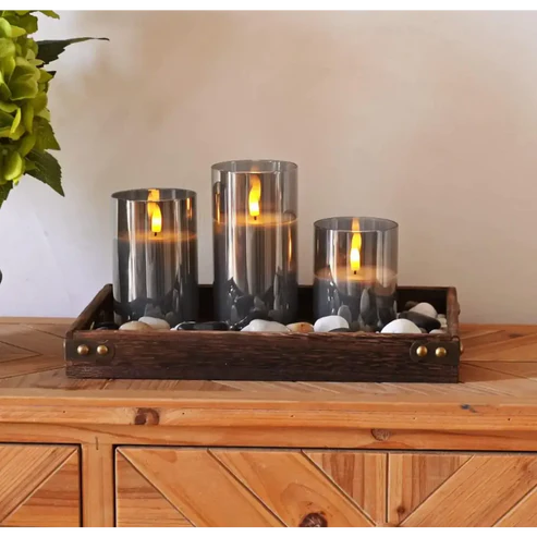 Premium Flameless LED Candles – Set of 3