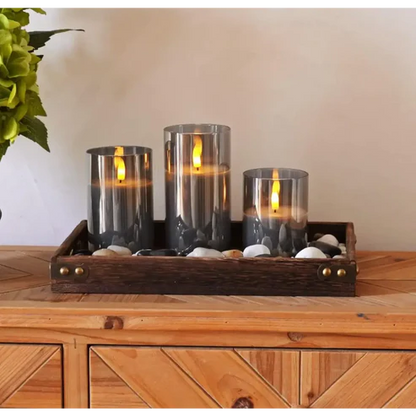 Premium Flameless LED Candles – Set of 3