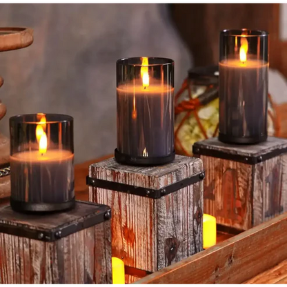 Premium Flameless LED Candles – Set of 3