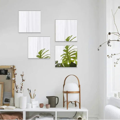 3D Acrylic Mirror Wall Stickers (Set of 4)