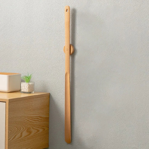 Magnetic Wooden Long-Handled Shoe Horn (With Stand)