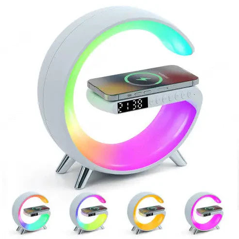 Smart Multifunctional Ambient Lamp – Wireless Charger & Alarm Clock