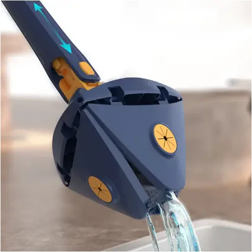 Clean360 – 360° Rotating Mop with Hands-Free Wringing+ 6 Mop Pads!