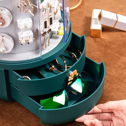 LuxeVault – Rotating Jewelry Organizer