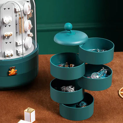 LuxeVault – Rotating Jewelry Organizer