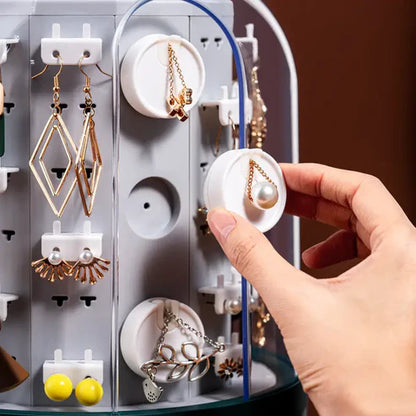 LuxeVault – Rotating Jewelry Organizer