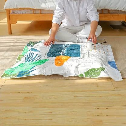 Reusable Vacuum Storage Bags + Powerful Electric Pump Included